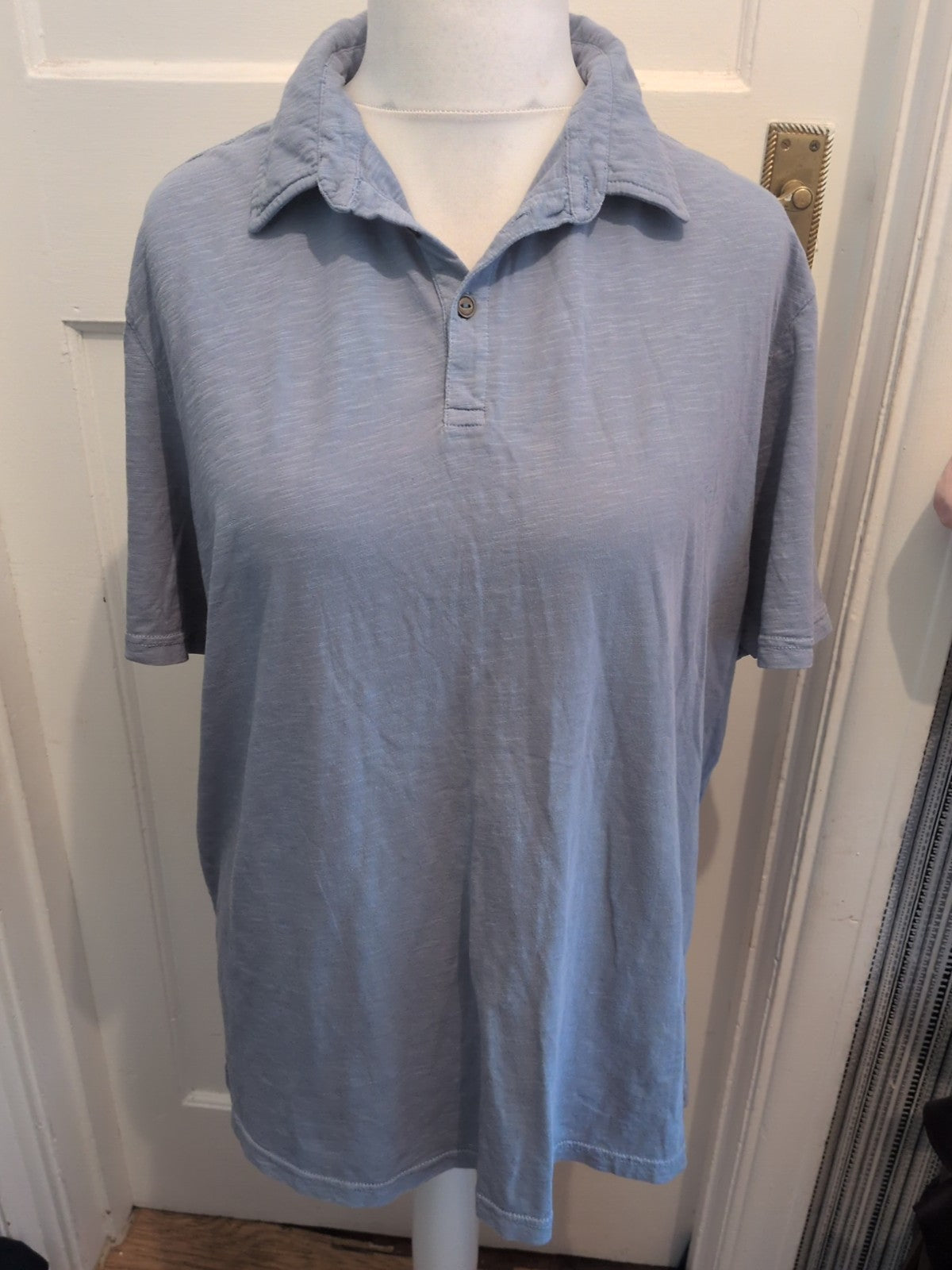 Tu XL Pure Cotton Blue Short Sleeve Polo