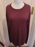 Mens Primark Size 2XL Dark Purple Long Sleeved Lightweight Jumper