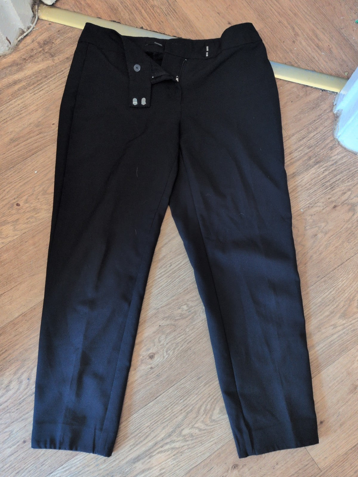 Ladies George Size 12 Black Smart Trousers Lightweight