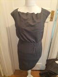 Ladies Next Size 10 Grey Lined Sleeveless Dress
