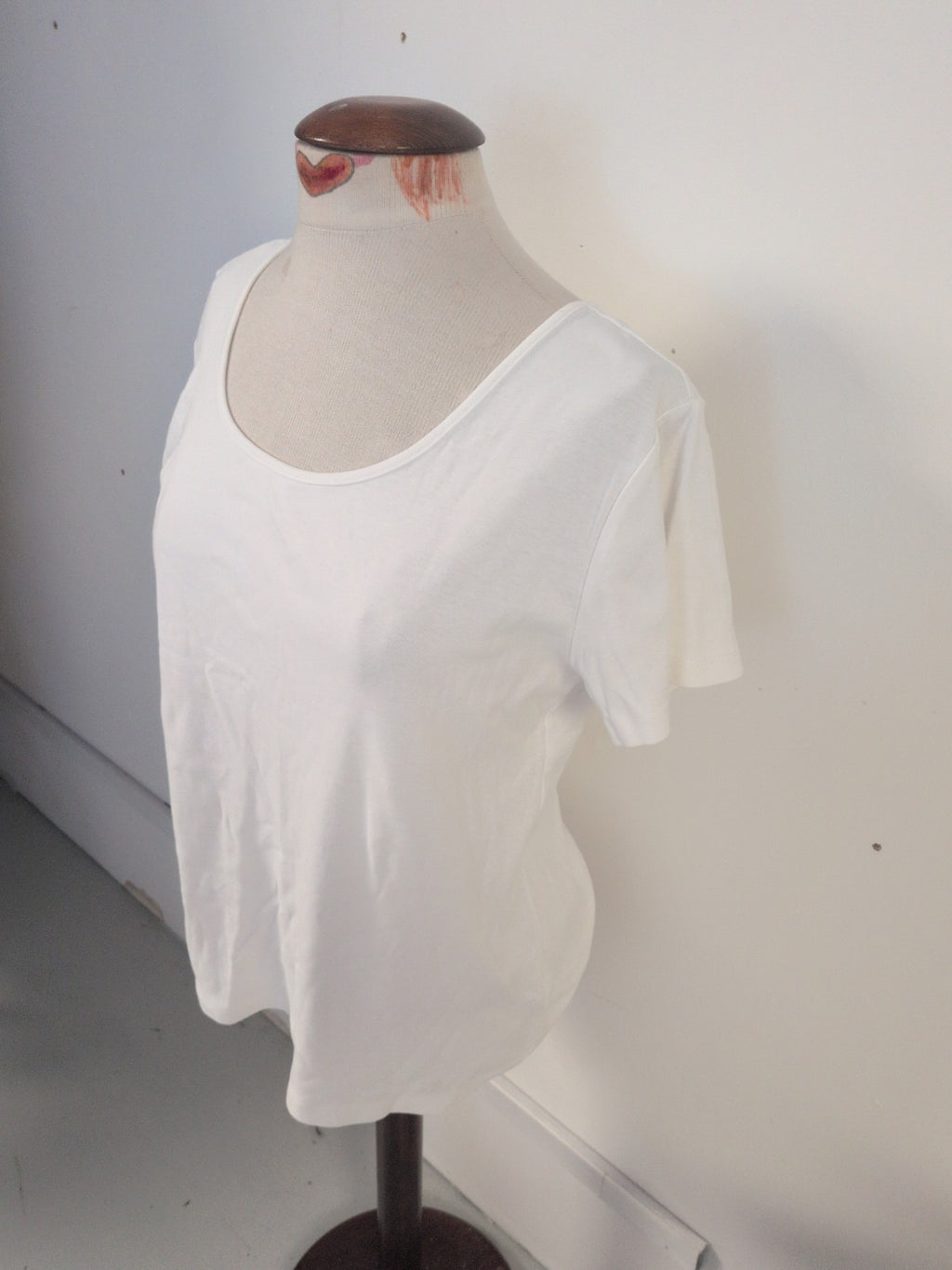 Marble Large White Short Sleeve T-shirt