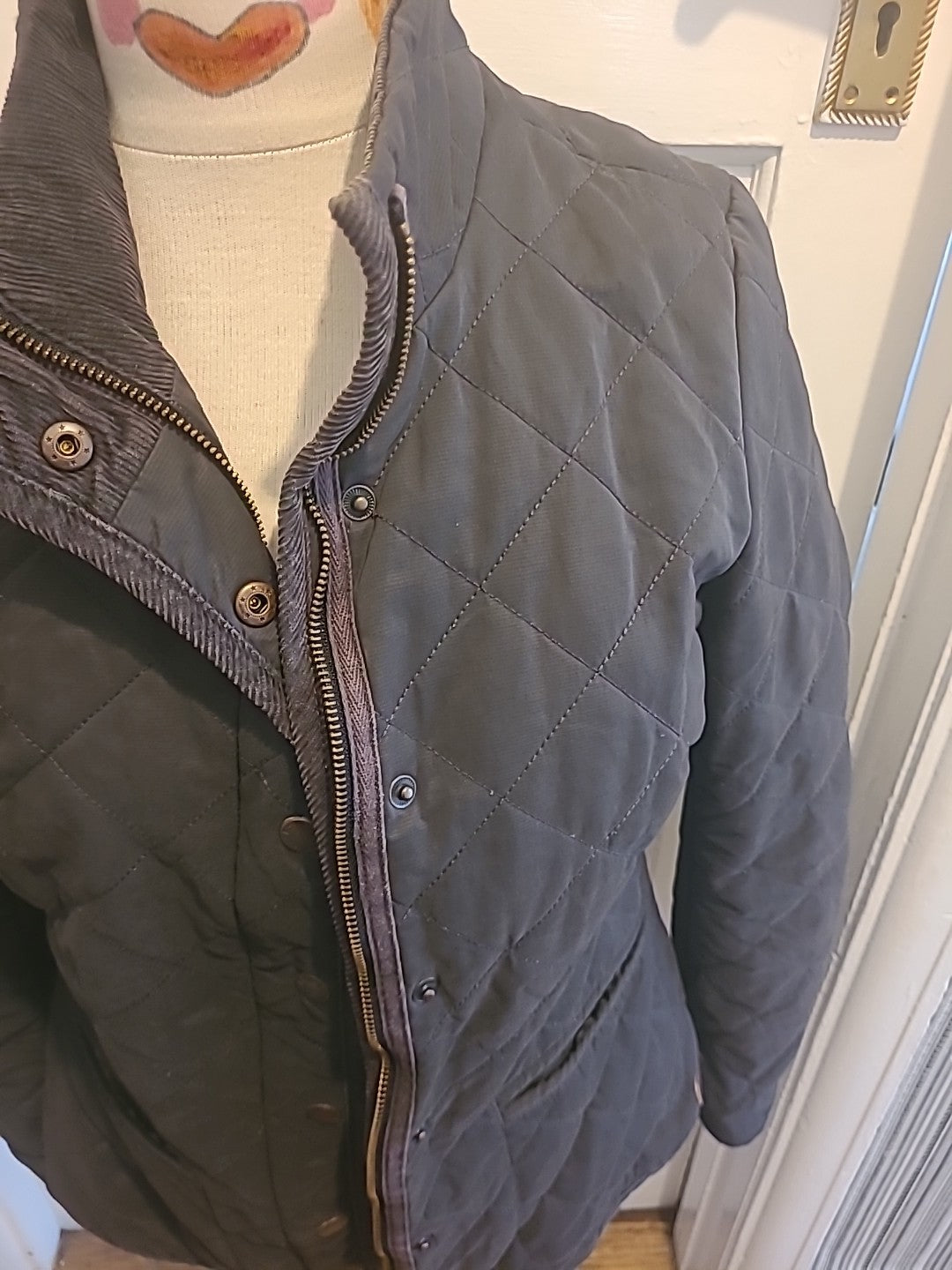 Ladies Fat Face Size 8 Grey Lined Jacket