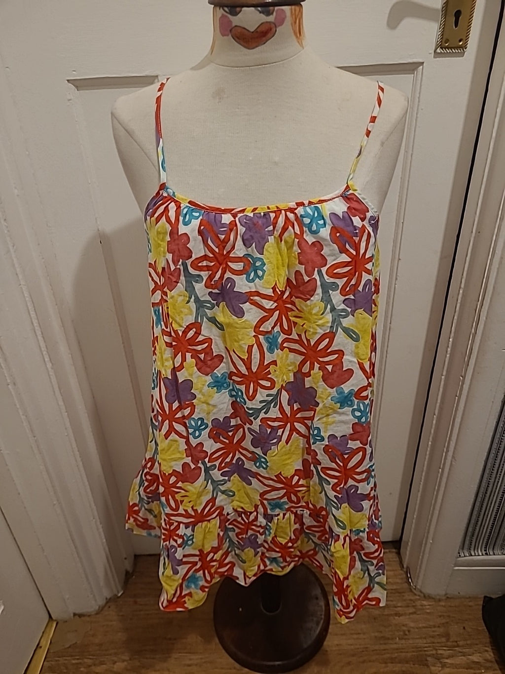 Ladies Primark Size 8 Bright Coloured Sleeveless Dress