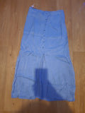 Ladies Primark Size 8 Blue Buttoned Skirt
