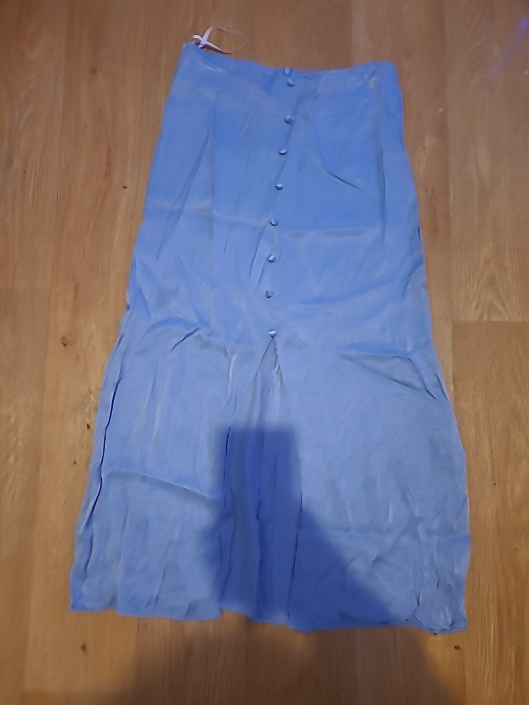 Ladies Primark Size 8 Blue Buttoned Skirt