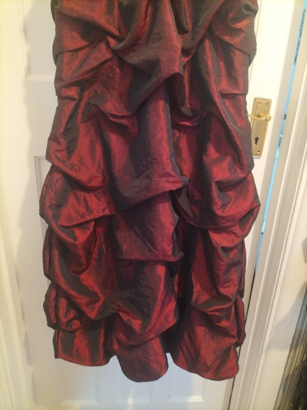 Ladies Charas Size 10 Deep Burgundy Corset Back Long Length Dress