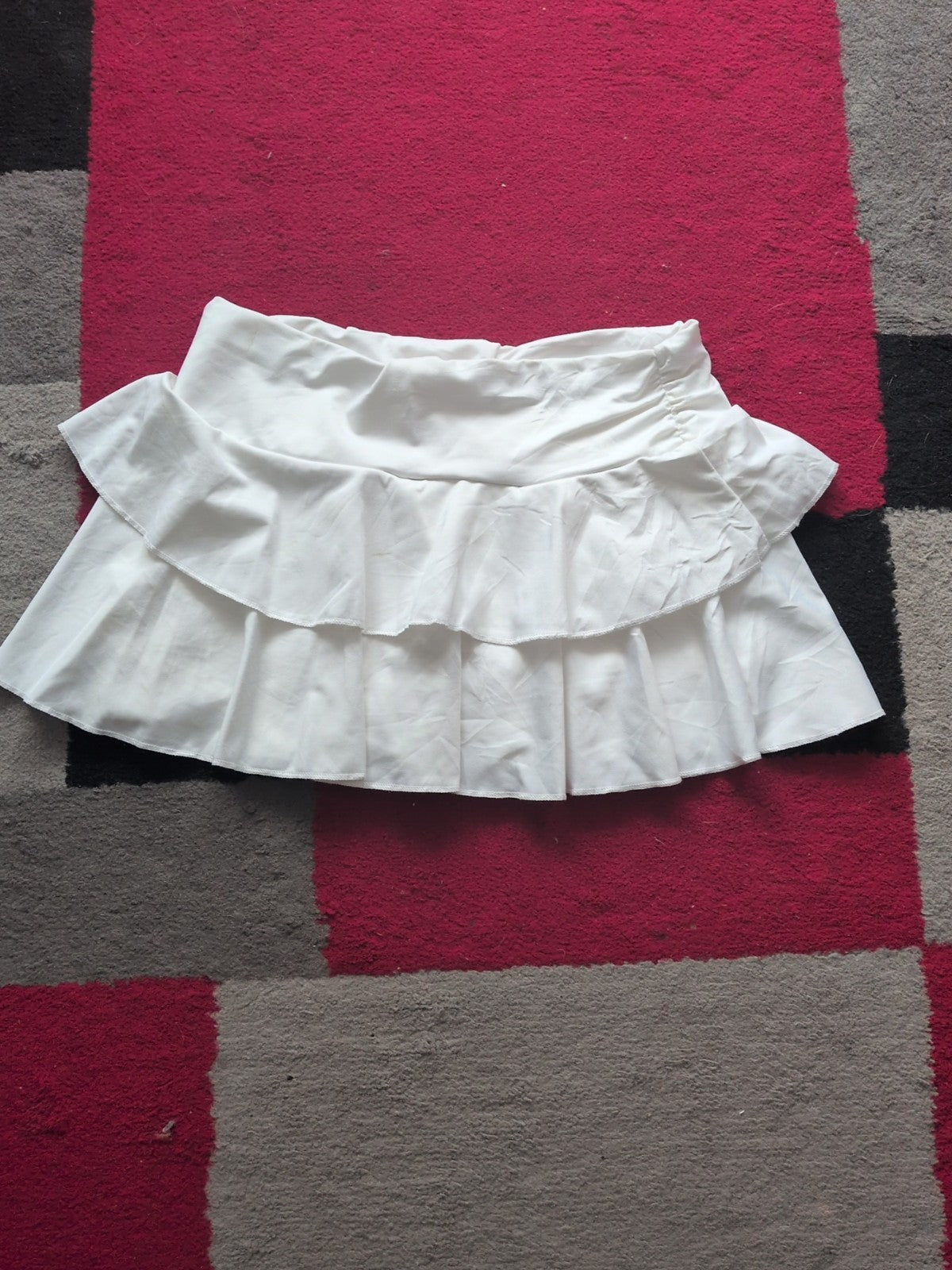 Girls Shein Size 13years White Flowy Pleated Skort