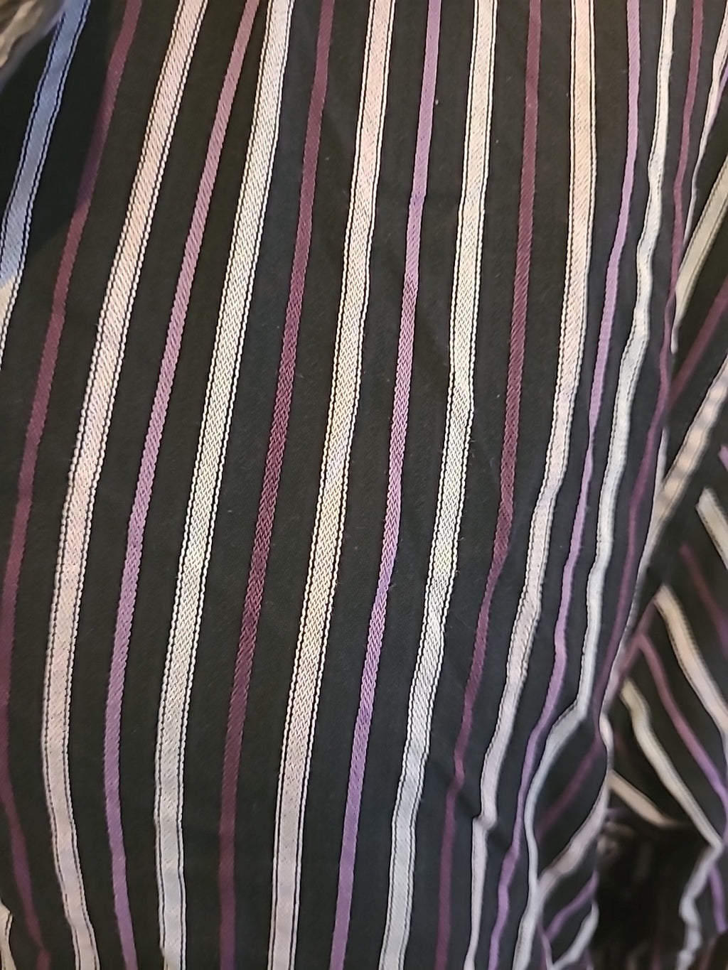 Mens Jeff&Co Size Large Purple White Black Long Sleeved Shirt