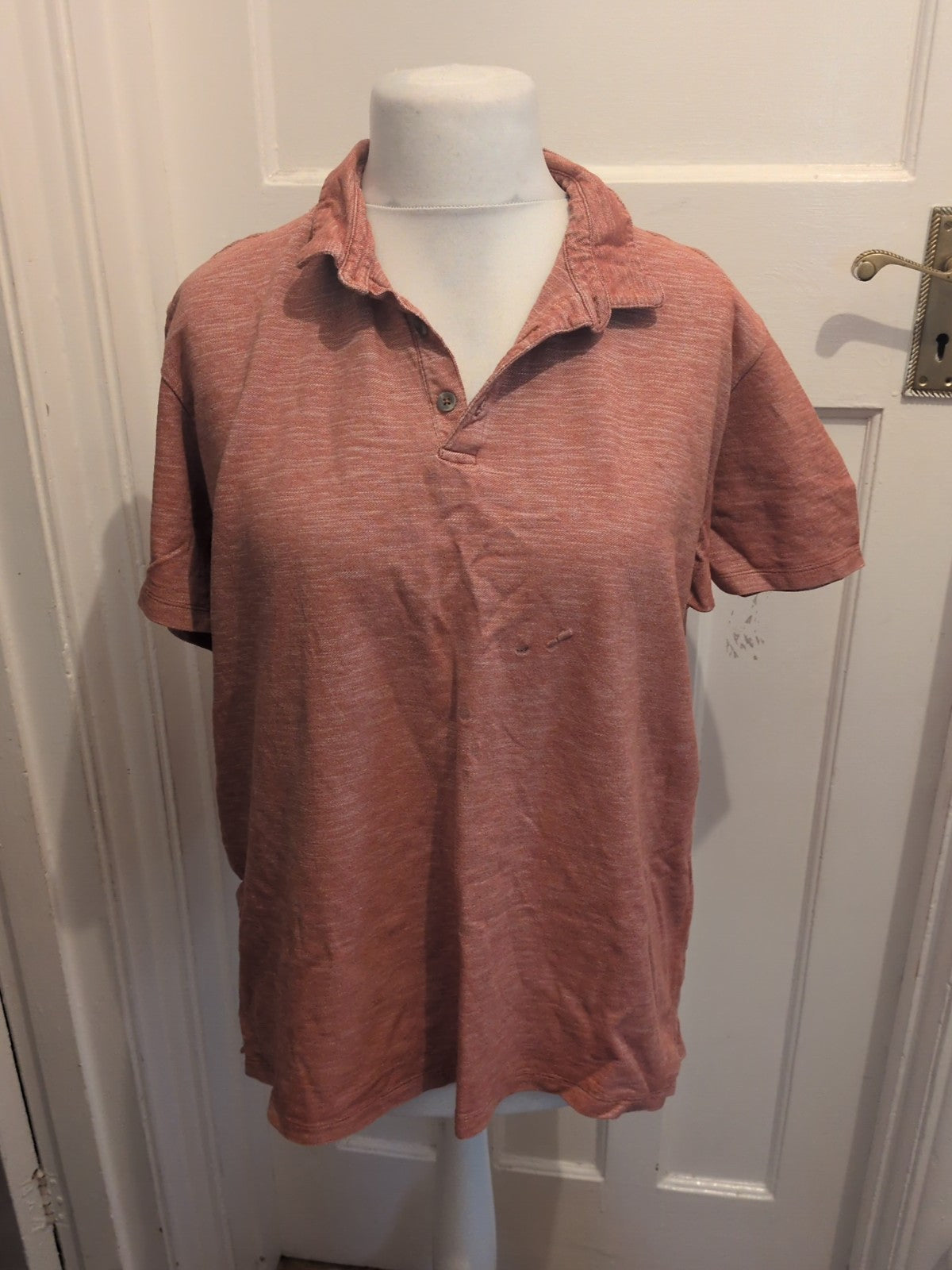 Next 2XL Orange Fleck Short Sleeve Polo Marks On Front