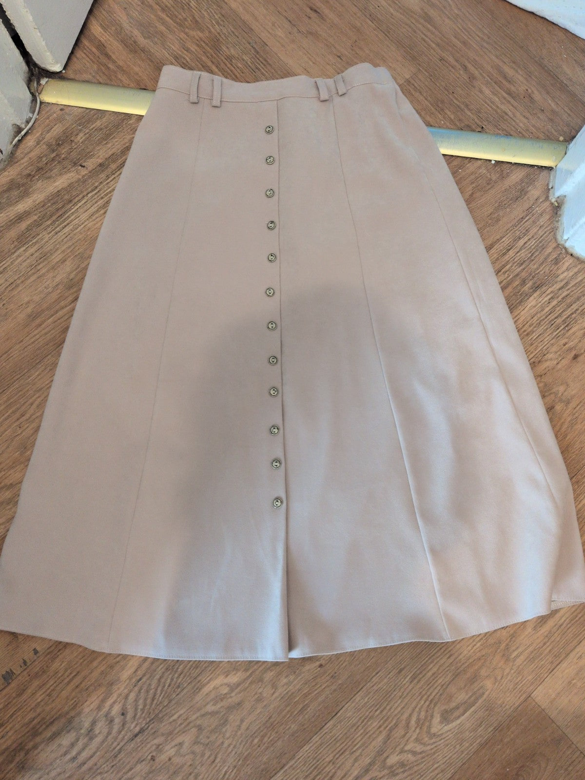 Size 12:Beige Soft Touch Long Length Skirt