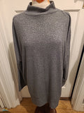 Ladies Papaya Size XL Grey Ribbed Hems Pullover Jumper