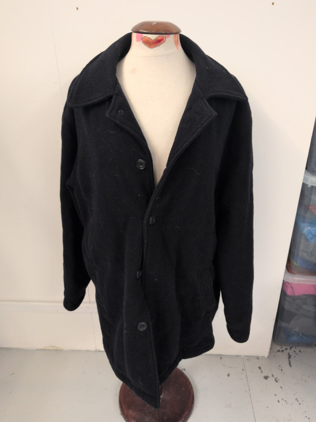 Gap Medium Black Buttoned Coat