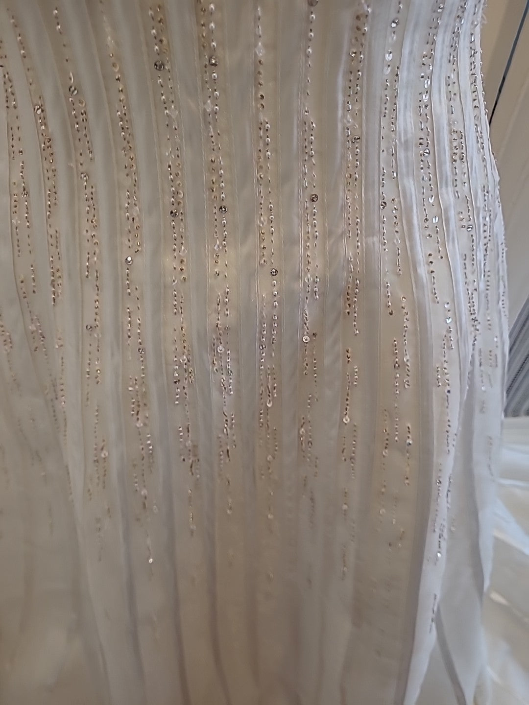 Ladies Wedding Gown Size 12 Benjamin Roberts Pale Ivory Beading/sequins