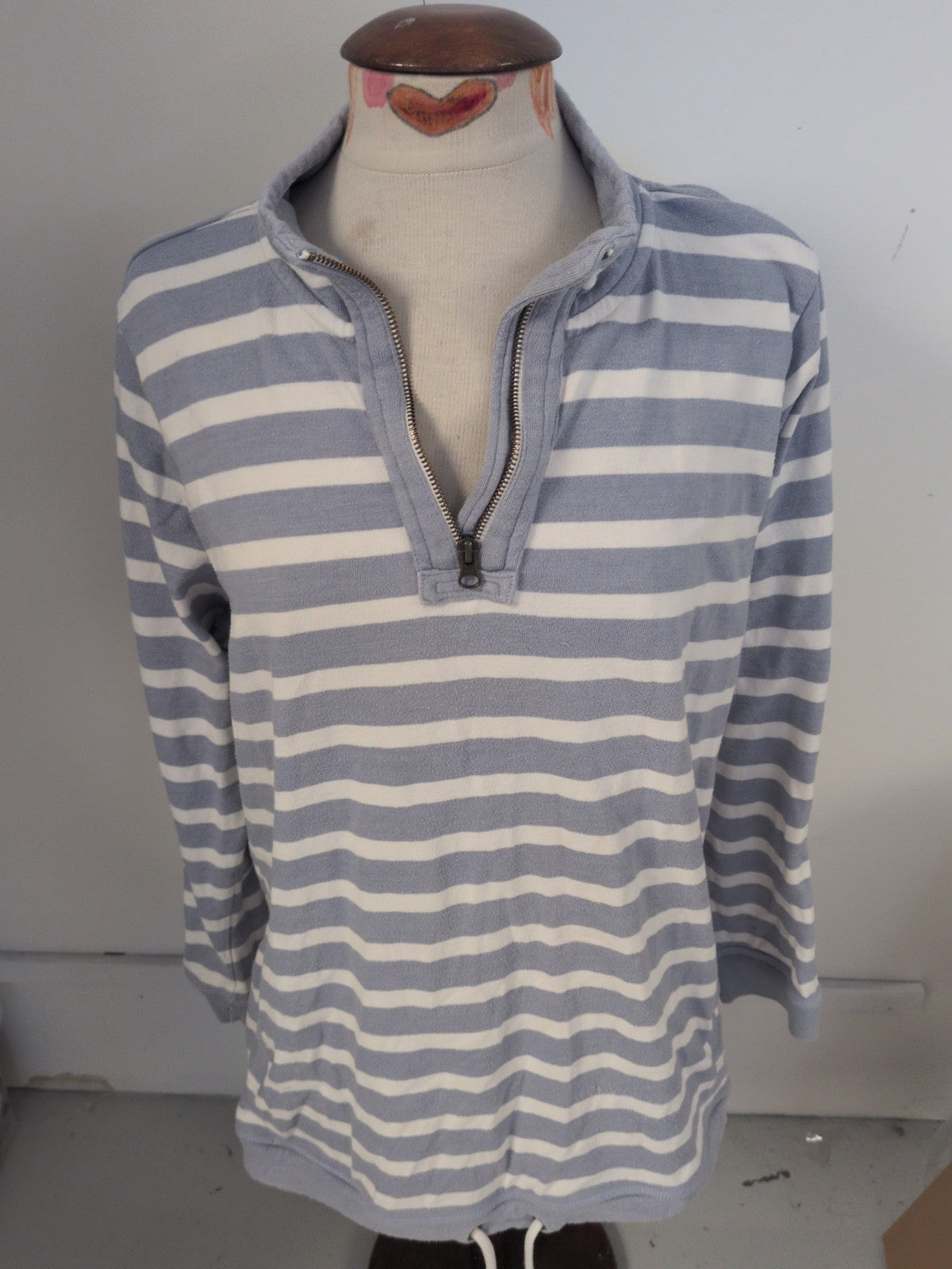 George 20 Blue And White Stripe Collared Jumper