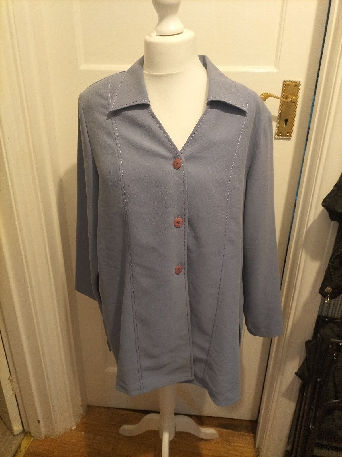 Ladies Elvi Size 20 Lilac Purple Lined Padded Blazer