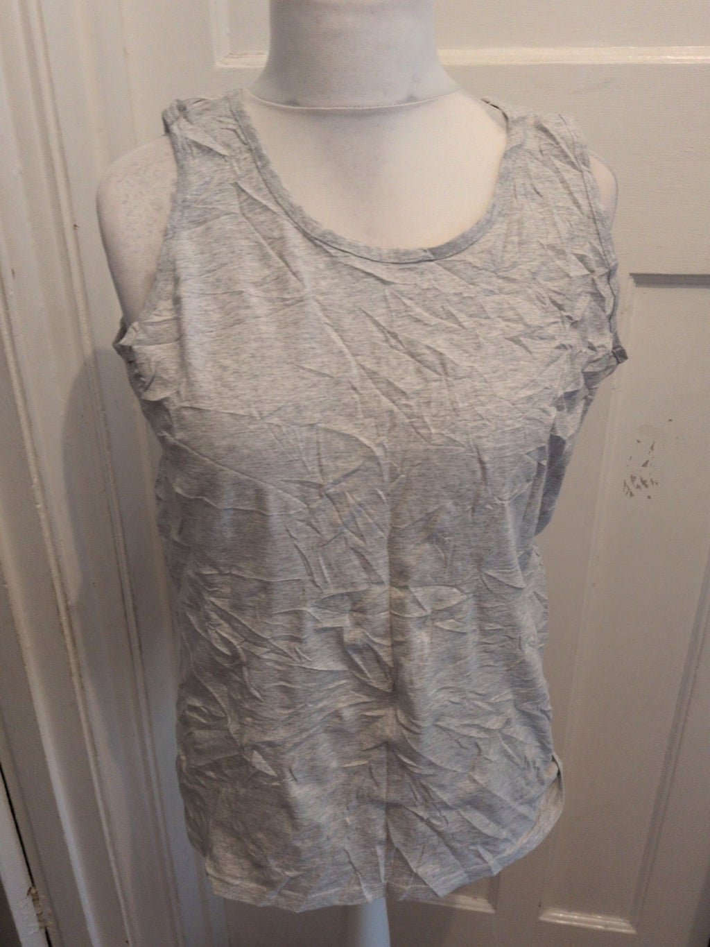 Fruit Of The loom Large Grey Sleeveless T-shirt Ladies