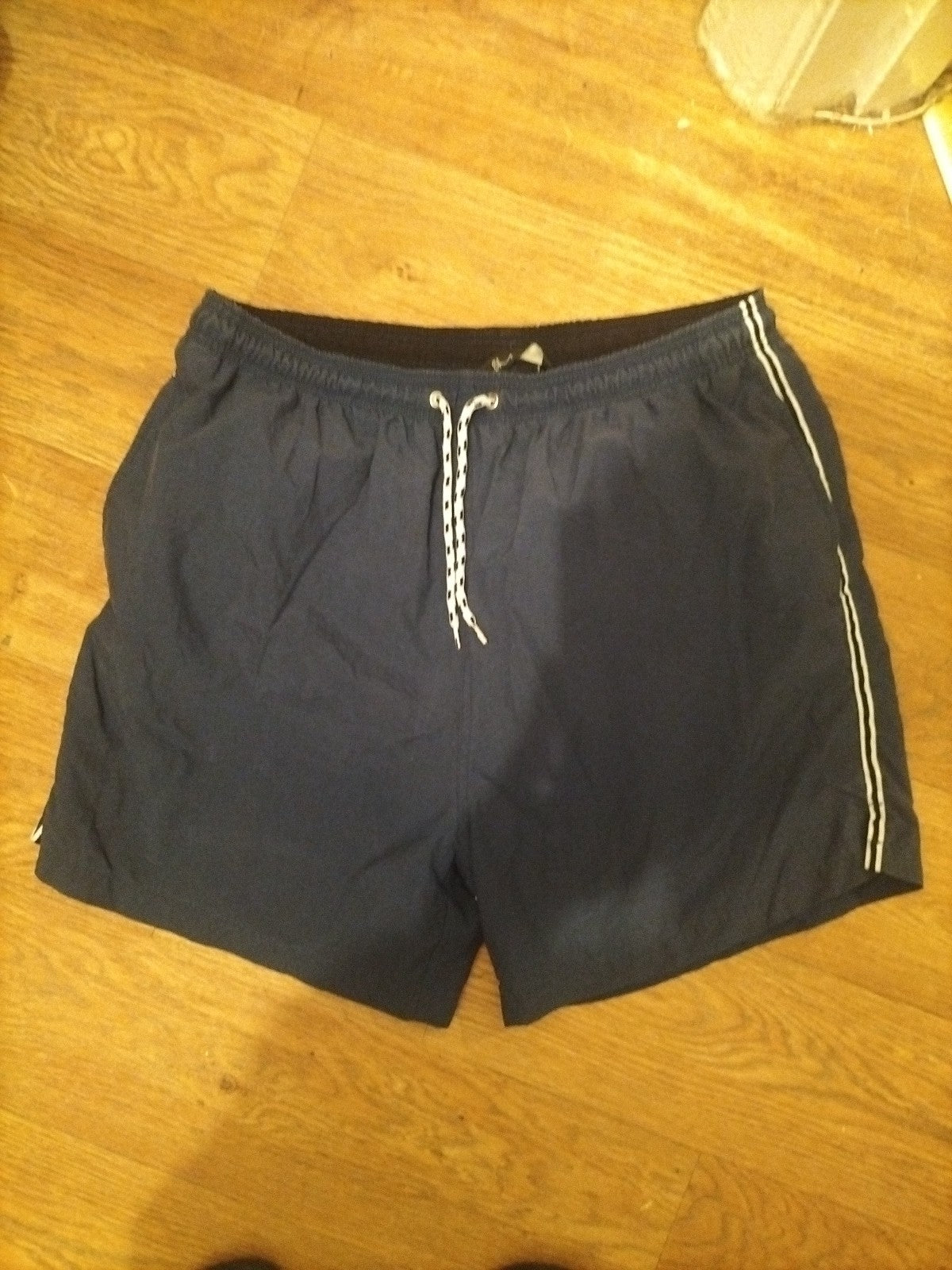 Mens Bhs Size M Navy Elasticated Mesh Lined Swim Shorts