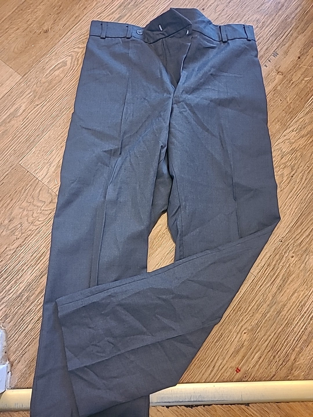 Mens Rubensteins Size 34x29 Grey Formal Trousers
