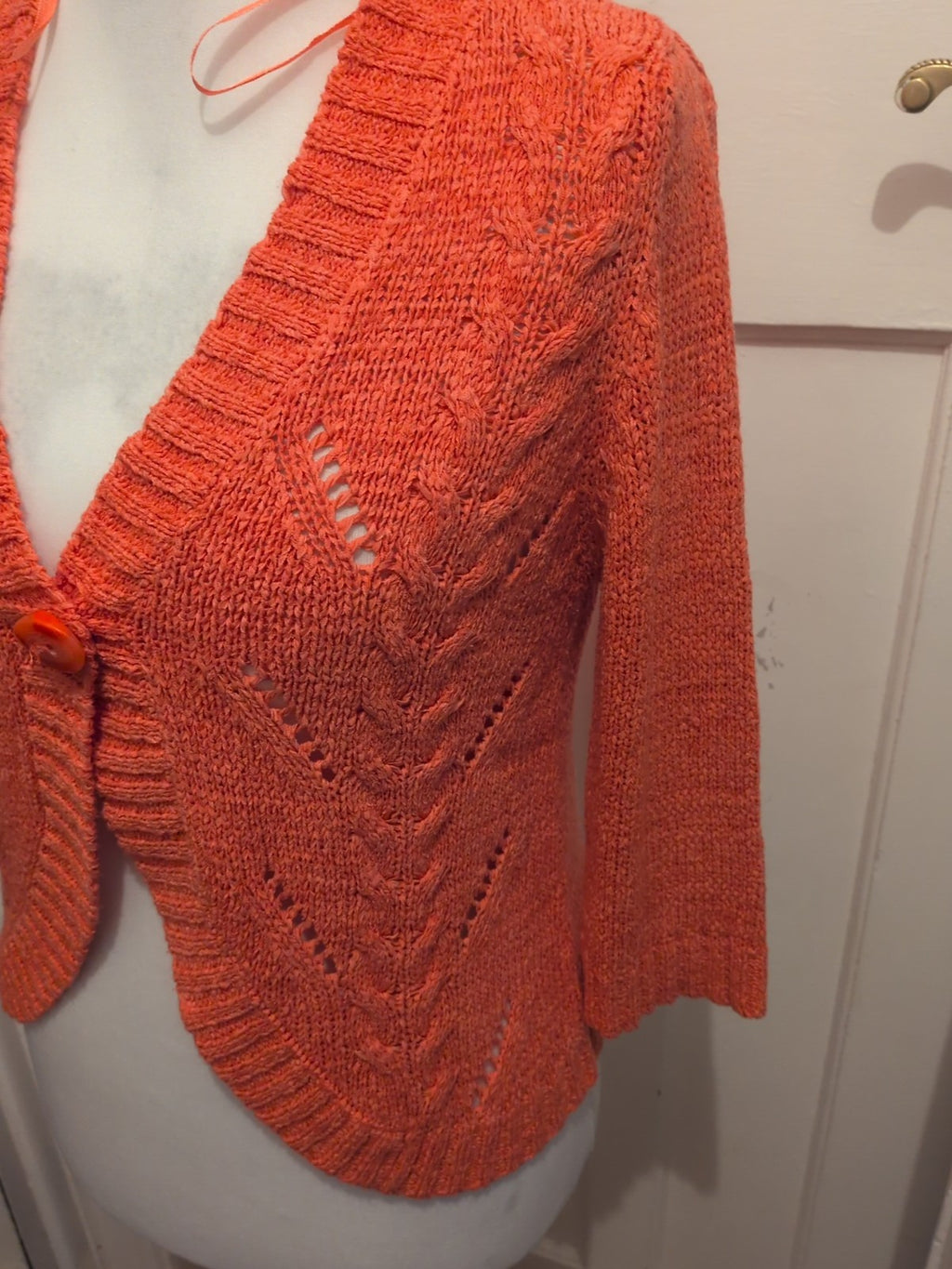 Ladies Evie Size 14-16 Pink Knit Cardigan