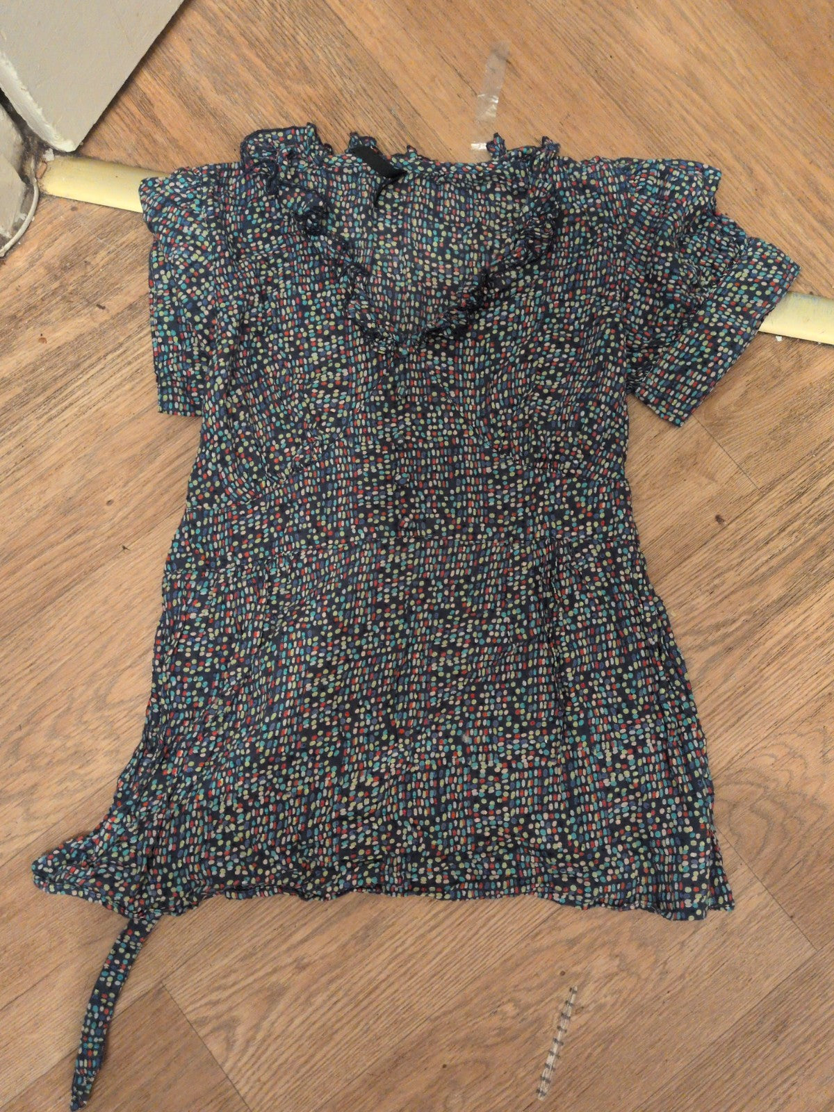 Marks And Spencer 16 Multicoloured Spotty Short Sleeve Blouse