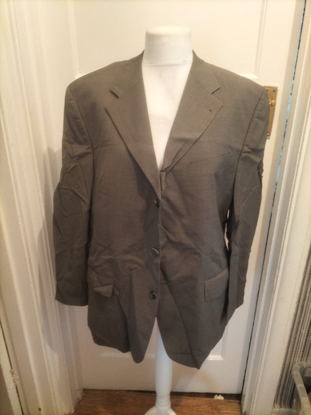Mens Size XL Grey Pure New Wool Lined Padded Blazer