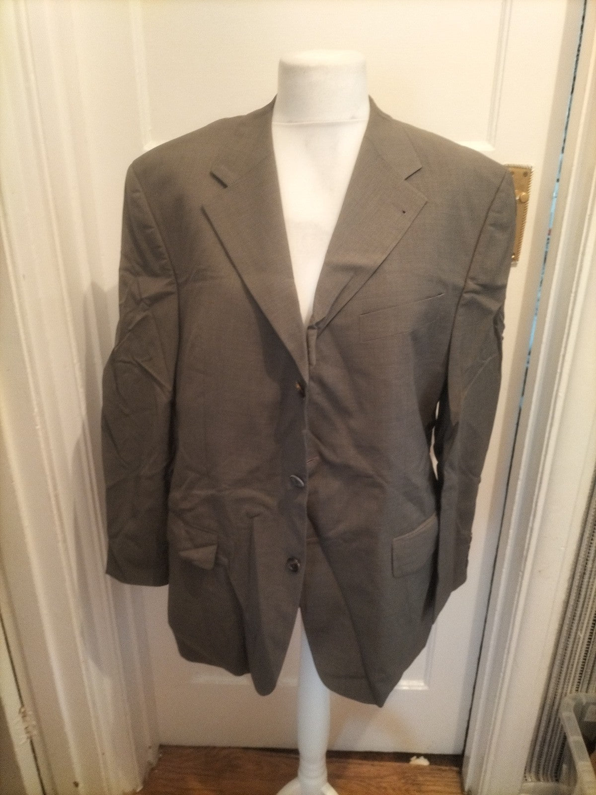 Mens Size XL Grey Pure New Wool Lined Padded Blazer