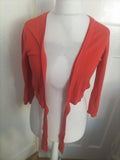 Ladies Wallis Size S Coral Blouse With Tie