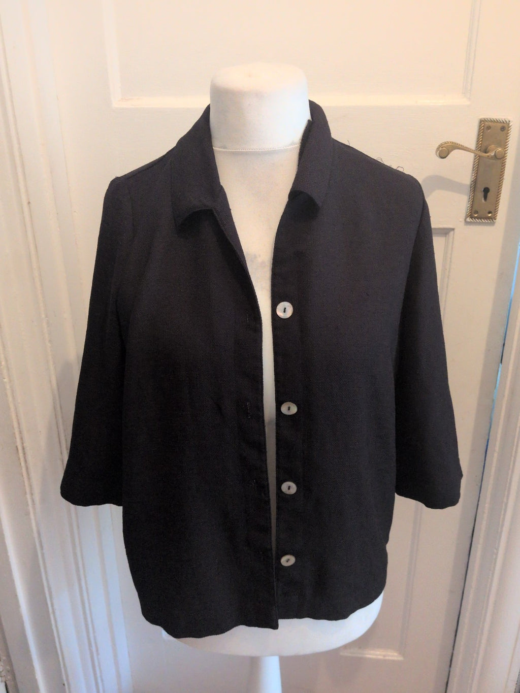 Ladies Black Blouse Eastex Size Med