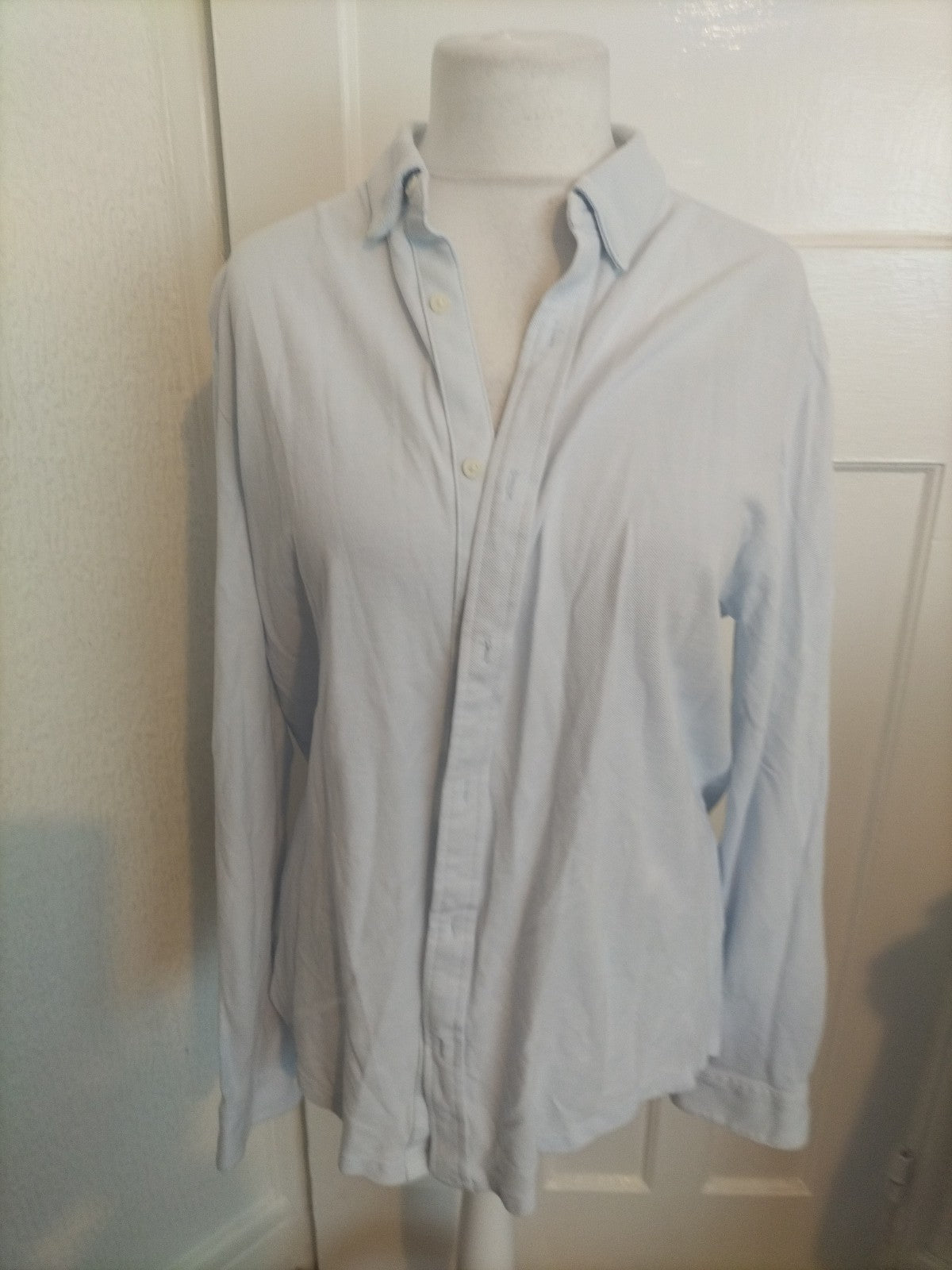 Mens Matalan Size XL Pale Blue Long Sleeved Shirt