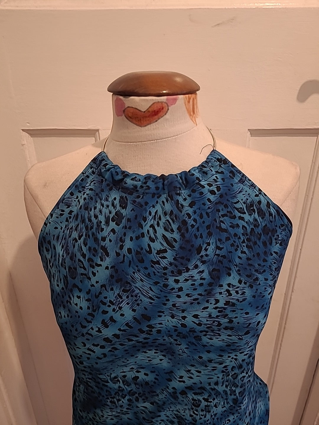 Ladies Be Beau Size 12 Halter Neck Blue Sleeveless Dress