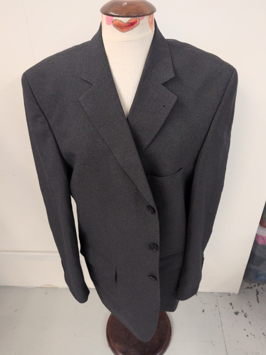 F&F 44 Grey Lined Padded Suit Jacket
