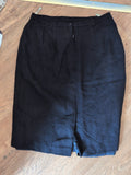 Ladies Viyella 14 Navy Lined Midi Skirt