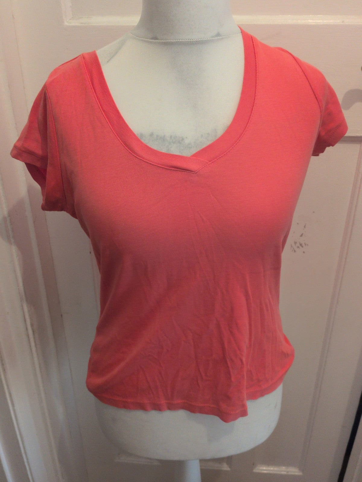 Tu 14 100% Cotton Pink V Neck Blouse T-shirt