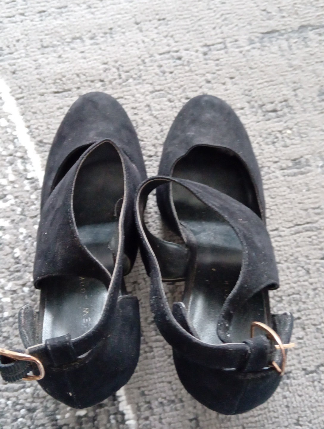 Ladies Black Newlook Heeled Shoes Size 6 Free Delivery