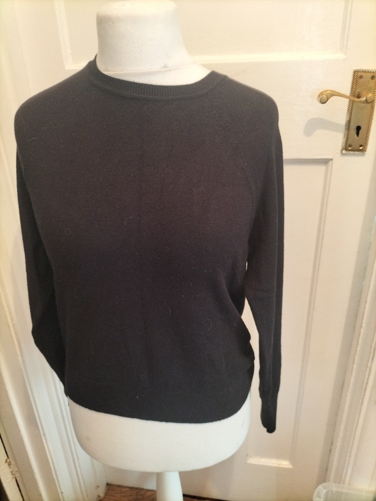 Tu 12 Black Crew Neck Pullover Jumper