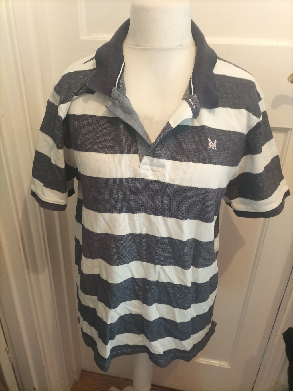 Crew Clothing 2XL Striped Short Sleeve Polo