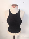 Ladies H&M Divided Size Small Black Racer Back Sleeveless T-shirt
