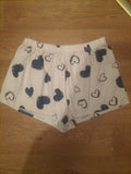 Ladies Size XL Love heart Pattern Elasticated Pyjama Sleep Shorts