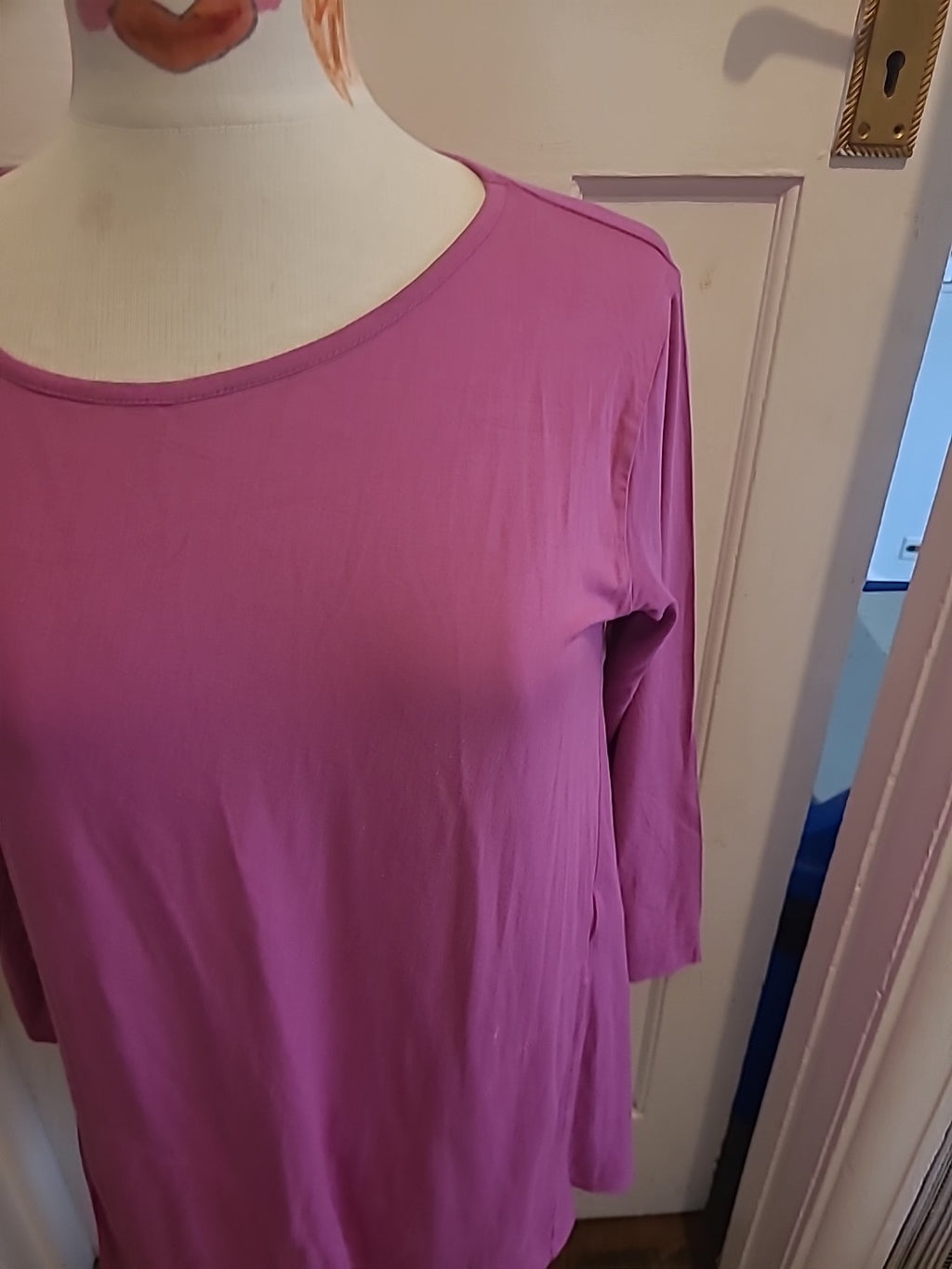 Ladies Masai Size XS Pink Long Sleeved Longline Blouse