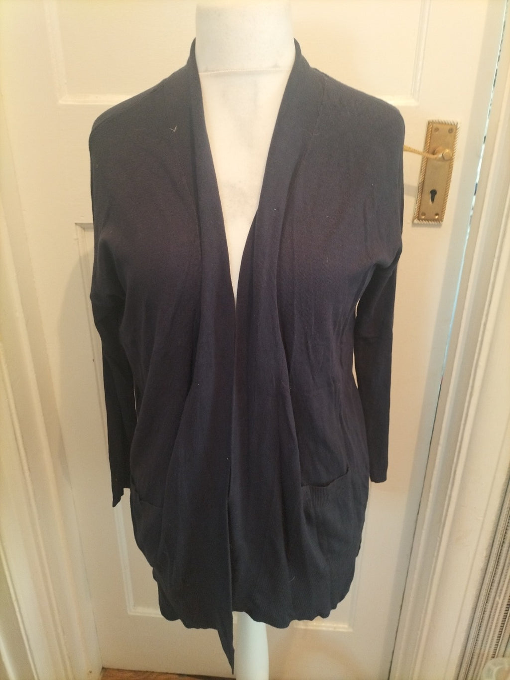 Ladies Primark Size 10 Dark Navy Long Sleeved Cardigan