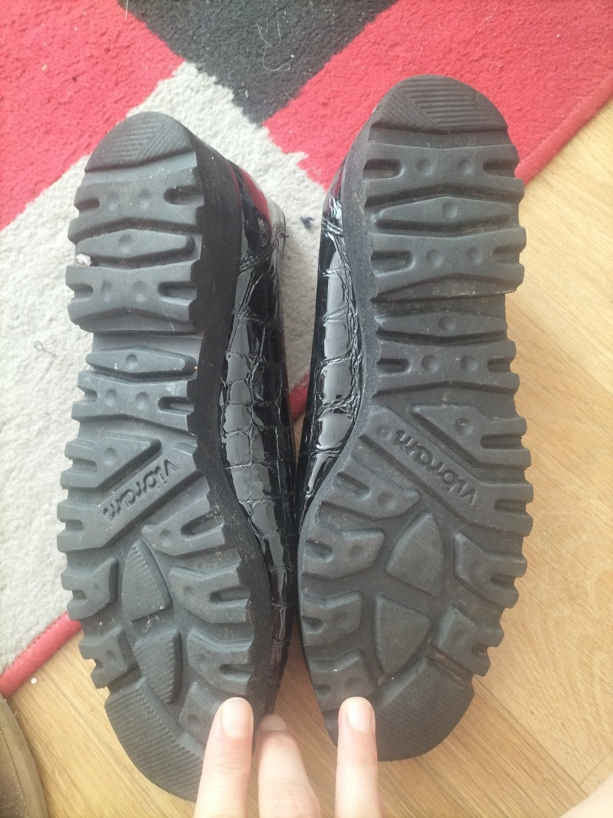 HB Euro 40 Black Pattern Close Toe Casual Shoes