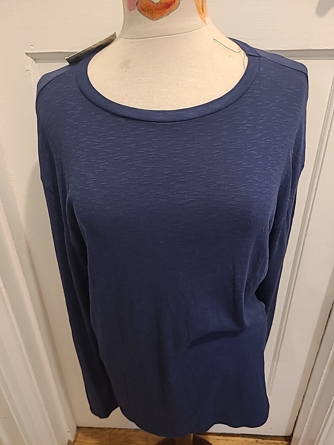 Brand New Mens Boohoo Size M Long Sleeved Stretch Ribbed Slub Tshirt