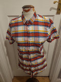 Mens Threadbare Size Medium Multi Check Short Sleeved Shirt