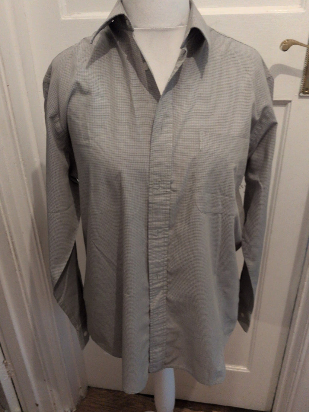Essentials 16" Sage Green Check Long Sleeve Shirt
