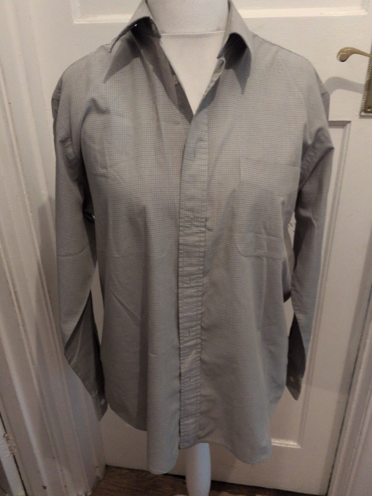 Essentials 16" Sage Green Check Long Sleeve Shirt