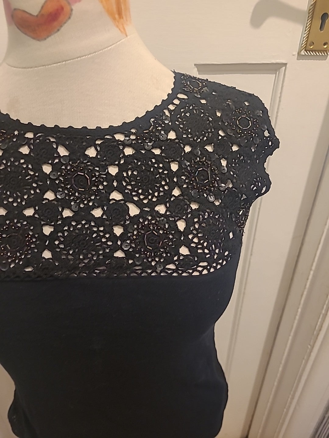 Ladies Next Size 10 Black Dimontie Sleeveless Blouses