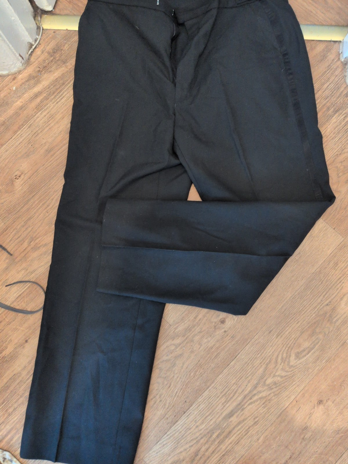 St Micheal 40x33 Wool Blend Black Smart Formal Trousers