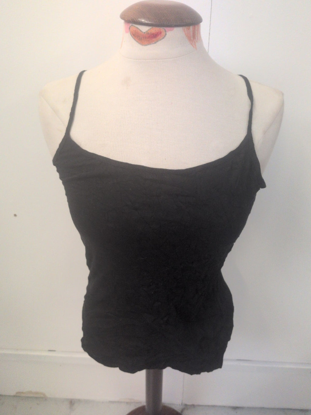 Ladies Primark Size Medium Black Stretch Cami Sleeveless