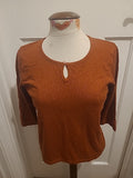 Ladies Minuet Size 12 Bronze Short Sleeved Blouse