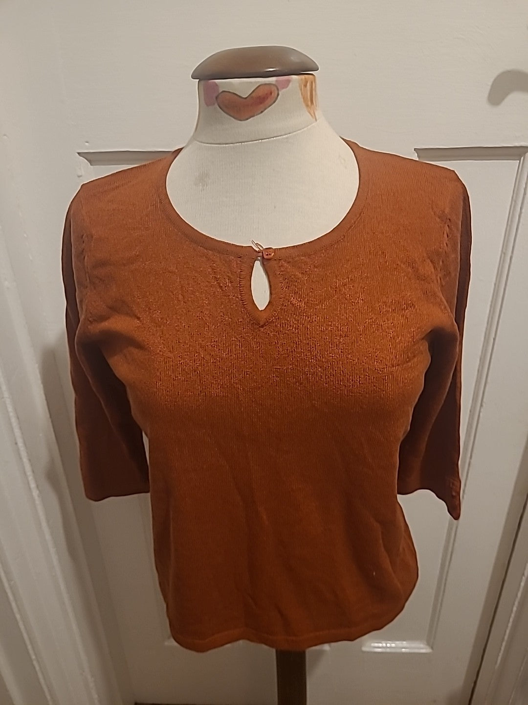 Ladies Minuet Size 12 Bronze Short Sleeved Blouse
